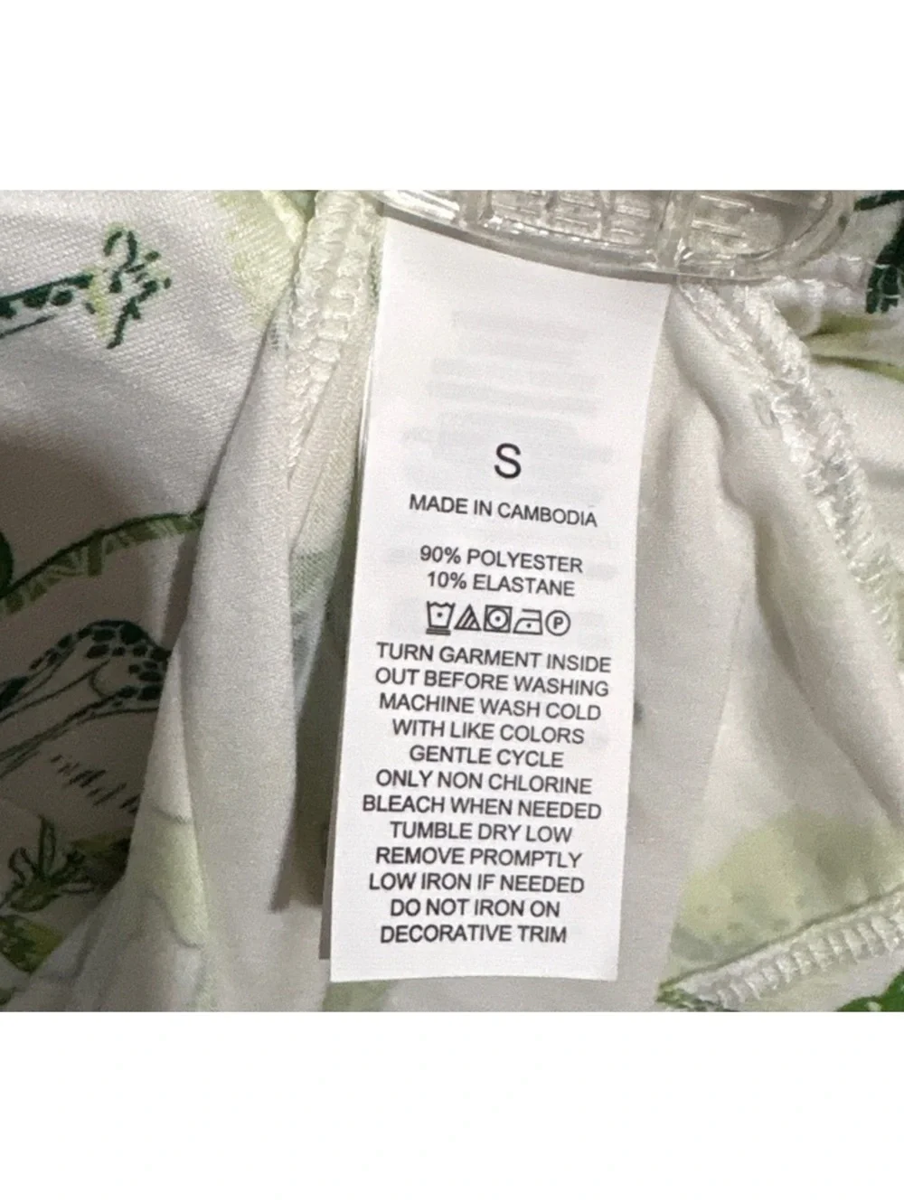 Kate Spade New York Women's Green/White Safari Print 2-Piece Pajama Set Size S